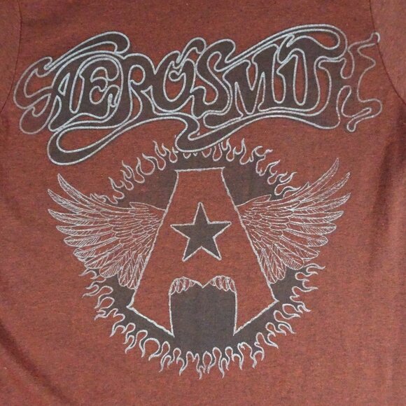 Aerosmith Rust Athletic T-Shirt Small - Picture 3 of 4